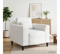 vidaXL Sillón Blanco Tela