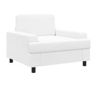 vidaXL Sillón Blanco Tela