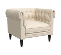 Vidaxl sillón chesterfield de lino