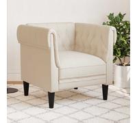 vidaXL Sillón Chesterfield de lino
