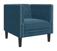 vidaXL Sillón Chesterfield de terciopelo azul