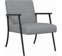 vidaXL Sillón, color gris claro, 59 x 75 x 78 cm, tapizado en tela