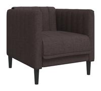 vidaXL Sillón, color marrón oscuro, tapizado en tela