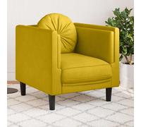 vidaXL Sillón con cojín terciopelo amarillo