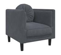 Vidaxl sillón con cojín terciopelo gris oscuro