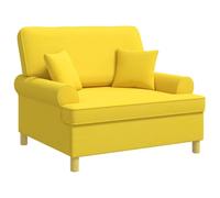 vidaXL Sillón con Cojines Amarillo Claro Tela