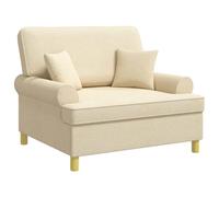 vidaXL Sillón con Cojines Crema Tela