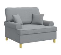 vidaXL Sillón con Cojines Gris Claro Tela