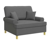 vidaXL Sillón con Cojines Gris Oscuro Tela