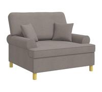 vidaXL Sillón con Cojines Gris Topo Tela