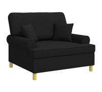 vidaXL Sillón con Cojines Negro Tela