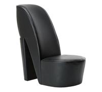 Sillón Con Forma De Zapato De Tacón Cuero Sintético Negro Vidaxl