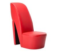 Sillón Con Forma De Zapato De Tacón Cuero Sintético Rojo Vidaxl