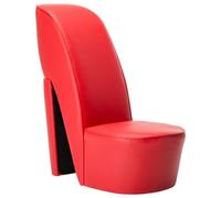 vidaXL Sillón con Forma de Zapato de tacón Cuero sintético Rojo
