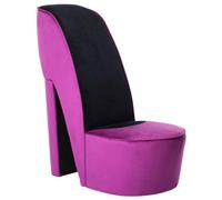 vidaXL Sillón con forma de zapato tacón – Terciopelo, tapizado suave y cómodo, morado
