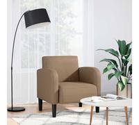 vidaXL Sillón con reposabrazos capuchino 54 cm cuero sintética