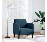 vidaXL Sillón con reposabrazos, color azul, 54 cm, de terciopelo