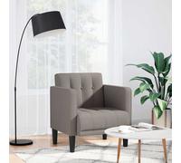vidaXL Sillón con reposabrazos, color topo, 53 cm