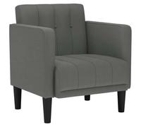 vidaXL Sillón con reposabrazos de Tela Gris Oscuro 53 cm, sofá Individual, sofá cómodo, sillón de televisión, sofá, Asientos de sofá, sofá Relajante