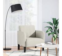 vidaXL Sillón con reposabrazos en terciopelo color crema 54 cm