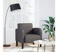 vidaXL Sillón con reposabrazos 54 cm cuero sintética Capuchino/Gris/Negro