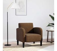 vidaXL Sillón con reposabrazos 54 cm cuero sintético marrón