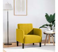 vidaXL Sillón con reposabrazos terciopelo amarillo 54 cm