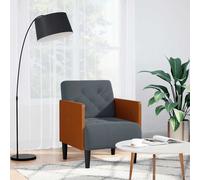 vidaXL Sillón con reposabrazos Terciopelo Gris Oscuro 55 cm