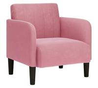 vidaXL Sillón con reposabrazos terciopelo rosa 54 cm