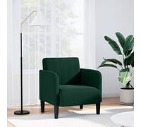 vidaXL Sillón con reposabrazos Terciopelo Verde Oscuro 54 cm