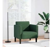 vidaXL Sillón con reposabrazos verde oscuro 54 cm tejido de pana