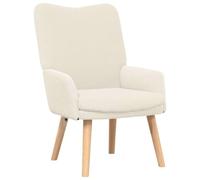 vidaXL Sillón Crema 63×67×94 cm, Tela, diseño moderno, asiento acolchado ergonómico