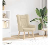 vidaXL sillón Crema 63 x 67 x 94 cm Tela y contrachapado