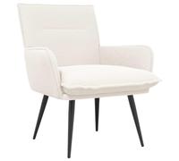 vidaXL Sillón Crema Bouclé