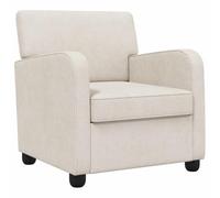 vidaXL Sillón Crema Chenilla