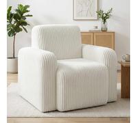 vidaXL Sillón Crema Pana