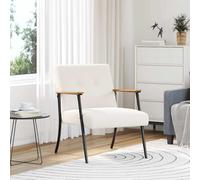 vidaXL sillón Crema Tejido parecido a lana rizada