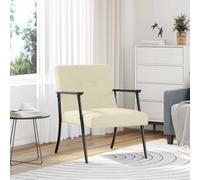 Sillón vidaXL, color crema, tapizado en tela