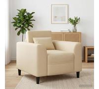 vidaXL Sillón Crema Tela