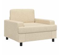 vidaXL Sillón Crema Tela