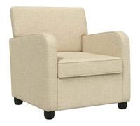 vidaXL Sillón Crema Tela