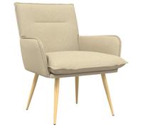 vidaXL Sillón Crema Tela