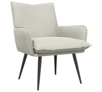 vidaXL Sillón Crema Terciopelo