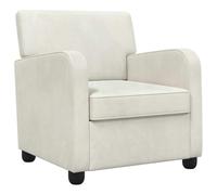 vidaXL Sillón Crema Terciopelo