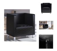 vidaXL: Sillón cubo, color , tapizado en cuero sintético - Sillón