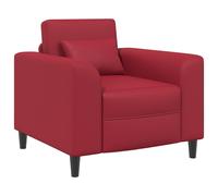 vidaXL Sillón Rojo vino – Cuero sintético – 90 x 88 x 85 cm