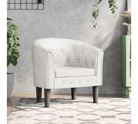 vidaXL Sillón cuero sintético blanco