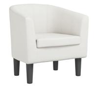 vidaXL Sillón de cuero sintético blanco