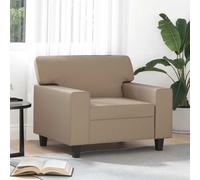 vidaXL Sillón cuero sintético color capuchino 60 cm