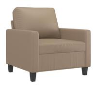 vidaXL Sillón cuero sintético color capuchino 60 cm
